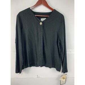 Country Wear Casuals Womens Small Black Throw Over Long Sleeve Top